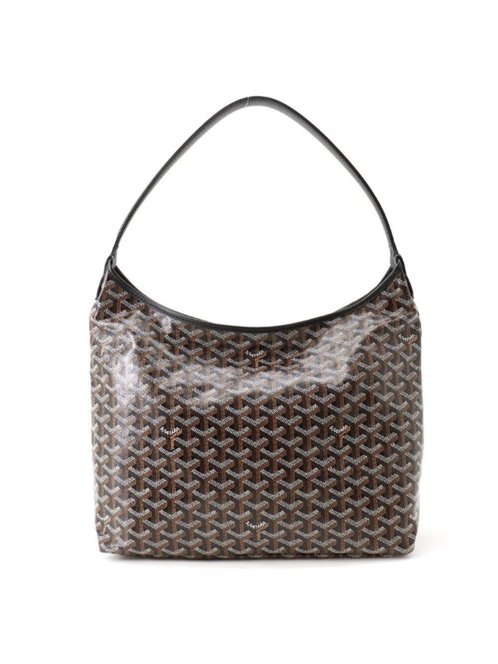 Goyard Shoulder Bag Boheme Hobo PM Leather Black